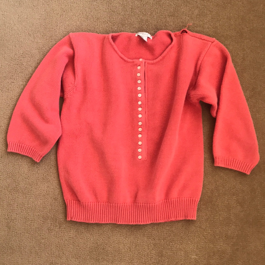 Vintage Knit Sweater Peach Color Category 1 Size L
